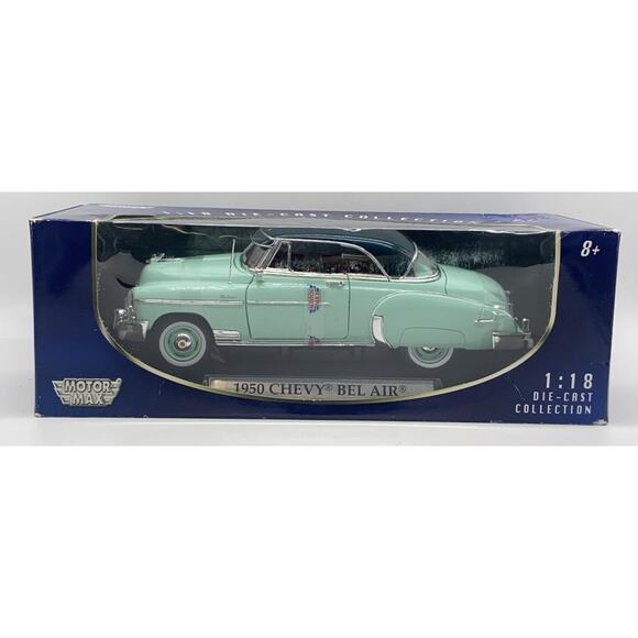 Motor Max 1950 Chevy Bel Air 1:18 Die-Cast Mint Green Hardtop NIB - Picture 1 of 9